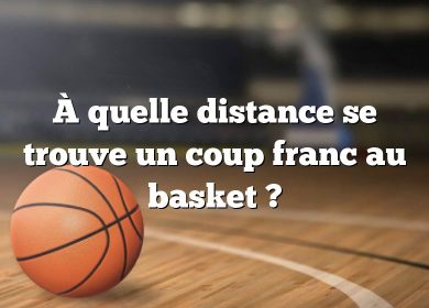 À quelle distance se trouve un coup franc au basket ?